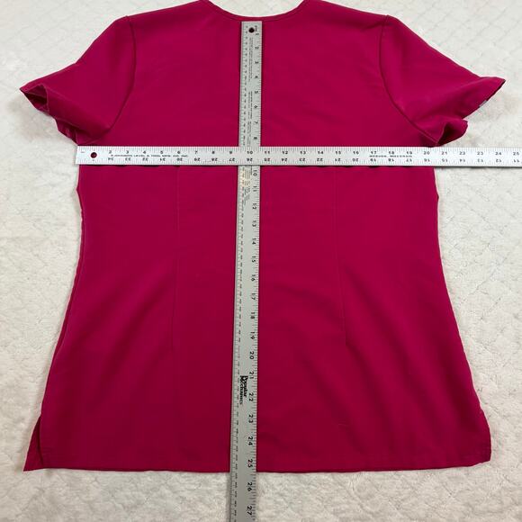 FIGS Catarina FW1000N Nurse Medical Scrubs Top Ultra Rose Pink PO 2926 Women Md - Picture 4 of 8
